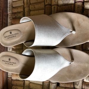 BANDOLINO WOMENS SELLIA Wedge Sandals Size 9, Gold